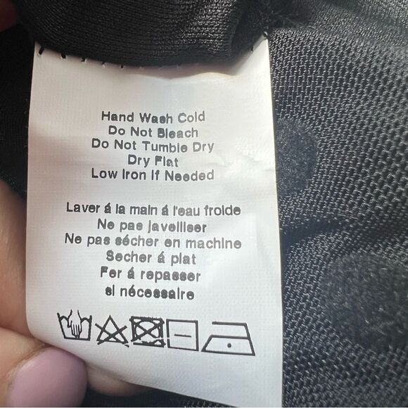 Stitch Fix Lush Top Womens XS Black Polka Dot Mesh Long Sleeve Cami NWT - Picture 5 of 5